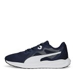 Puma, Pantofi cu garnituri de plasa pentru alergare Twitch Runner Fresh, Albastru marin, 8