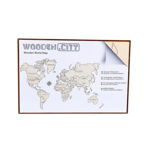 Harta lumii puzzle 3D de perete (L), Wooden City