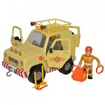 Masina Simba Fireman Sam, Sam Mountain 4x4 cu 1 figurina si accesorii, 