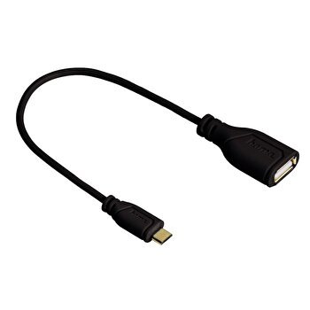 Cablu Adaptor Hama USB Micro B la USB 0.15m Negru 4047443295859