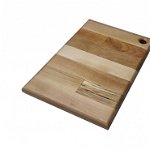 Platou din lemn masiv, stejar si fag, Madesol HMDS001, 30x20cm, 18mm grosime
