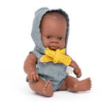 Papusa bebelus educativa 21 cm - Baiat african, Miniland