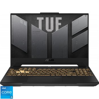 Laptop Gaming ASUS TUF F15, FX507ZC4-HN061, 15.6-inch, FHD (1920 x 1080) 16:9, Anti-glare display, Value IPS-level 12th Gen Intel® Core™ i7- 12700H Processor 2.3 GHz (24M Cache, up to 4.7 GHz, 14 cores: 6 P-cores and 8 E-cores), GN20-P0-R, 1790MHz* at 95