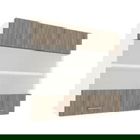 Corp Superior Karo, 2 Usi, cu sticla, Stejar Sonoma Inchis/Alb, 80 x 30 x 60 cm, haaus