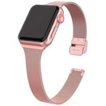 Curea Tech-Protect Thin Milanese pentru Apple Watch 4/5/6/7/8/9/SE (38/40/41 mm) Roz, Tech-Protect