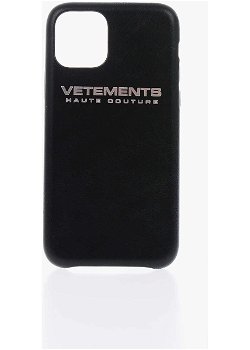 Vetements Leather Haute Couture 11 Pro Iphone Case Black