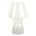 Veioză albă LED cu abajur din sticlă (înălțime 25,5 cm) Classic – Leitmotiv, Leitmotiv