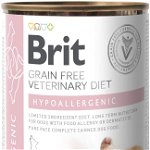 BRIT VD Hypoallergenic Conservă câini, reducerea intoleranţei la hrană 400g, Brit Veterinary Diet