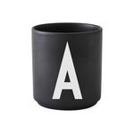 Cana Design Letters Portelan Litera A Negru 300ml