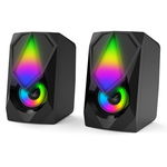 Set Boxe Gaming 2.0 Omega Varr, RMS 2 x 3 W, Iluminare RGB , Negru