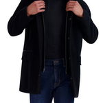 Imbracaminte Barbati Cole Haan Plush Wool Blend Coat Black