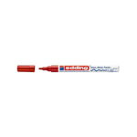 Marker permanent Edding 751 cu vopsea, corp metalic, varf rotund, 1-2 mm, rosu, Edding