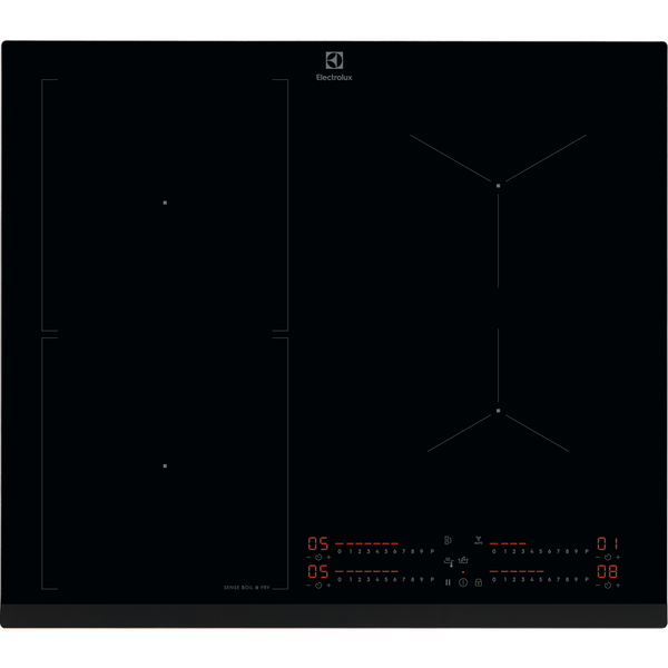 Plita Electrolux EIS67453, 4 zone de gatit, Negru