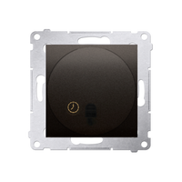 Intrerupator cu releu si temporizare, domeniu de reglare 30 sec -99min necesita instalatie 3 fire, maron mat metalic, Simon