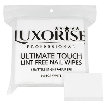 Servetele Unghii Ultimate Touch LUXORISE, Strat Dublu 500 buc, Alb, LUXORISE