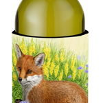 Caroline`s Treasures Springtime Fox sticla de vin de băuturi Izolator Hugger Mltcl Wine Bottle, 