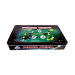 Set Poker, 33.5 x 19.5 x 5 cm, 300 chips, buton small/big blind, buton dealer, carti de joc, Multicolor, General