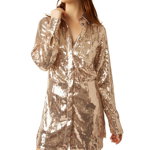 Imbracaminte Femei Free People Sophie Sequin Mini Champagne, Free People