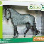 Figurină Collecta CAL ARĂSĂR ANDALUZ DARK DAPPLE GREY 1:12 CUTIE DE FERAM, Collecta