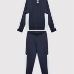 BOSS Kidswear, Trening cu segmente laterale contrastante, Gri, 174 CM