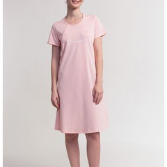 Sofiaman, Pijama cu pantaloni cu imprimeu, Roz somon, Albastru, 2XL Sofiaman, Pijama cu pantaloni cu imprimeu, Roz somon, Albastru, 2XL