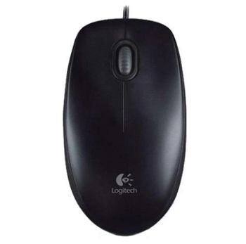 MOUSE Logitech   B100 Optical USB Mouse, black 910-003357