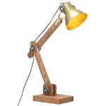 vidaXL Lampă de birou industrială, alamă, 58x18x90 cm, E27, rotund, vidaXL