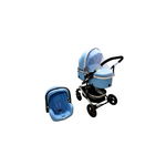 Carucior nou nascut 3 in 1 + plasa pentru insecte Baby Care 531 Bluecu model inovator, Lormar Kids