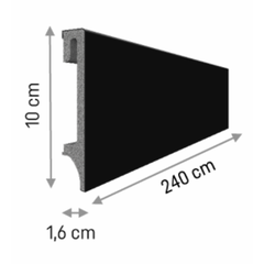 Plintă VOX ESPUMO 406 polimer dur 2400x100x16 mm negru