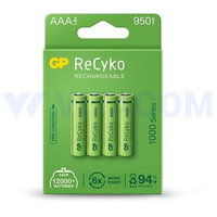 Acumulatori recyko gp batteries 1000mah aaa lr03 1.2v nimh, set de 4 buc