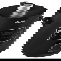 Tefal Oala sub presiune electrica Tefal Turbo Cuisine CY754830, 1090W, 4.8L, 10 programe, interfata intuitiva, bol de gatit Tefal Spherical Bowl, negru, Tefal