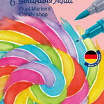 Marker solubil 2 capete candy shop 6 buc/set gold Faber, Faber-Castell