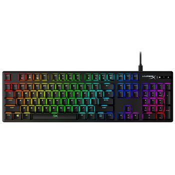 Tastatura gaming mecanica HyperX Alloy Origins, switch HX-Aqua, RGB, Negru