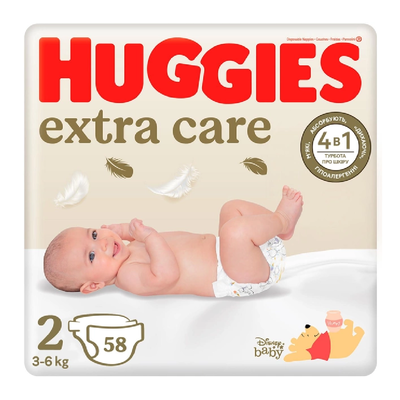 Huggies 58 Scutece Extra Care Nr 2 3-6 Kg