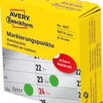 Cercuri de marcare Avery Zweckform în distribuitor Avery Zweckform, 800 buc/rolă, Ø10 mm, Verde, VERDE, Avery Zweckform