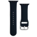Curea APS Silicone Watch Band compatibila cu Apple Watch 4/5/6/7/8/SE/Ultra 42/44/45/49mm Negru