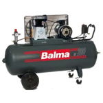 Compresor profesional BALMA NS19S-200-CT4, 3 kW, 380V, 10 bar, 2 pistoane, aer aspirat 486 l/min, aer refulat 336 l/min, butelie 200 L