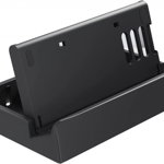 Suport reglabil pentru tableta/telefon AKNES, silicon, negru, 15.7 x 1 cm