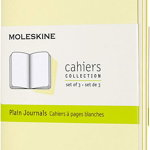 Set 3 jurnale - Moleskine Cahier - Cardboard Cover, Pocket, Plain - Tender Yellow | Moleskine, Moleskine