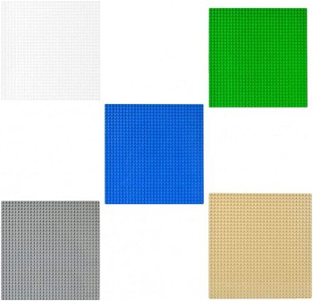 Set de 5 placi pentru LEGO Modbrix, plastic, multicolor, 25,5 x 25,5 cm