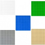 Set de 5 placi pentru LEGO Modbrix, plastic, multicolor, 25,5 x 25,5 cm