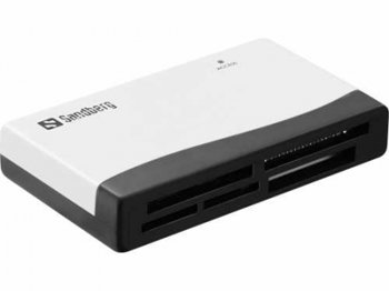 Cititor de carduri all-in-one Sandberg 133-46, USB 2.0, alb negru