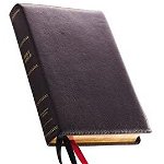 KJV, Reference Bible, Center-Column Giant Print, Premium Goatskin Leather, Black, Premier Collection, Comfort Print: Holy Bible, King James Version