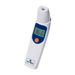 Termometru cu senzor infrarosu, pentru ureche si frunte, suport inclus, Blue & White