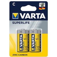 VARTA SUPERLIFE BATERII ZN R14 C 2BUC/BLISTER, Varta