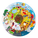 Puzzle de podea 360 grade - Anotimpurile, 39.4 x 39.4 cm, 4 ani+, BIGJIGS Toys