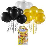 Baloane de petrecere Set Rezerve Negru Auriu Alb Bunch O Balloons 24 baloane, Zuru