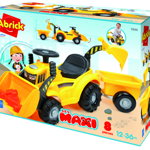 Tractoras cu remorca, excavator si incarcator, backhoe ride on maxi abrick, ecoiffier, 7850