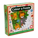 Set DIY Coloreaza propriul puzzle - animale din jungla, WinsHolland