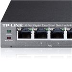 Switch cu 8 porturi, 4x PoE, 55W, Easy Smart, Gigabit, Tp-Link TL-SG108PE, Tp-Link